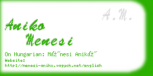 aniko menesi business card